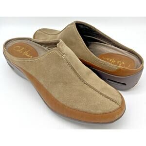 Cole Haan Two Tone Reva Mules Women's Slip on Suede Size 9.5B